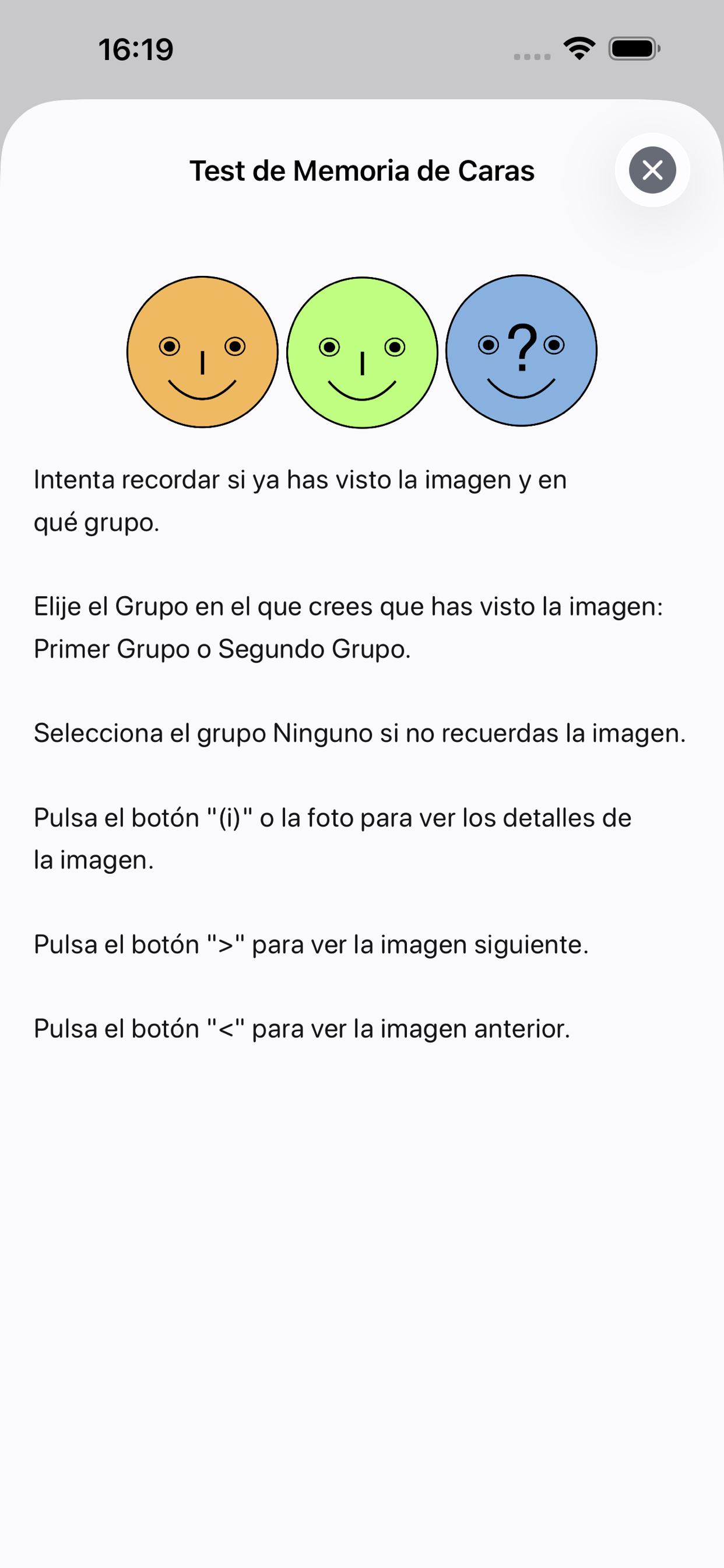 Revisión de la prueba activa